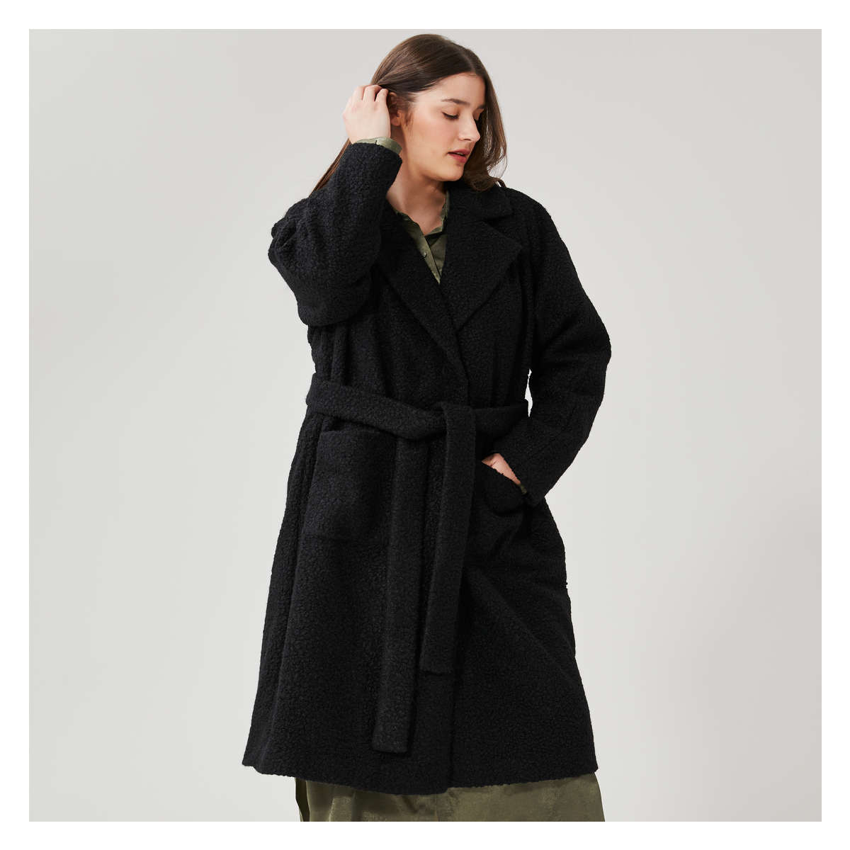 Belted coat best sale